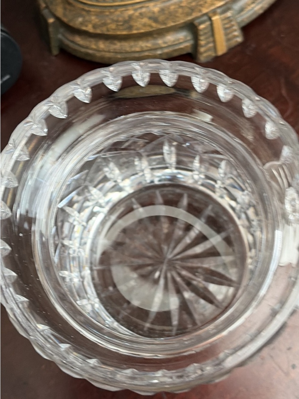 Waterford Lismore Crystal Clear Cut-Glass Covered Biscuit Jar - Picture 4 of 6